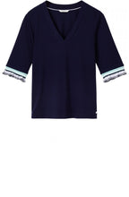 Martime Blue Fine Ribbed Top