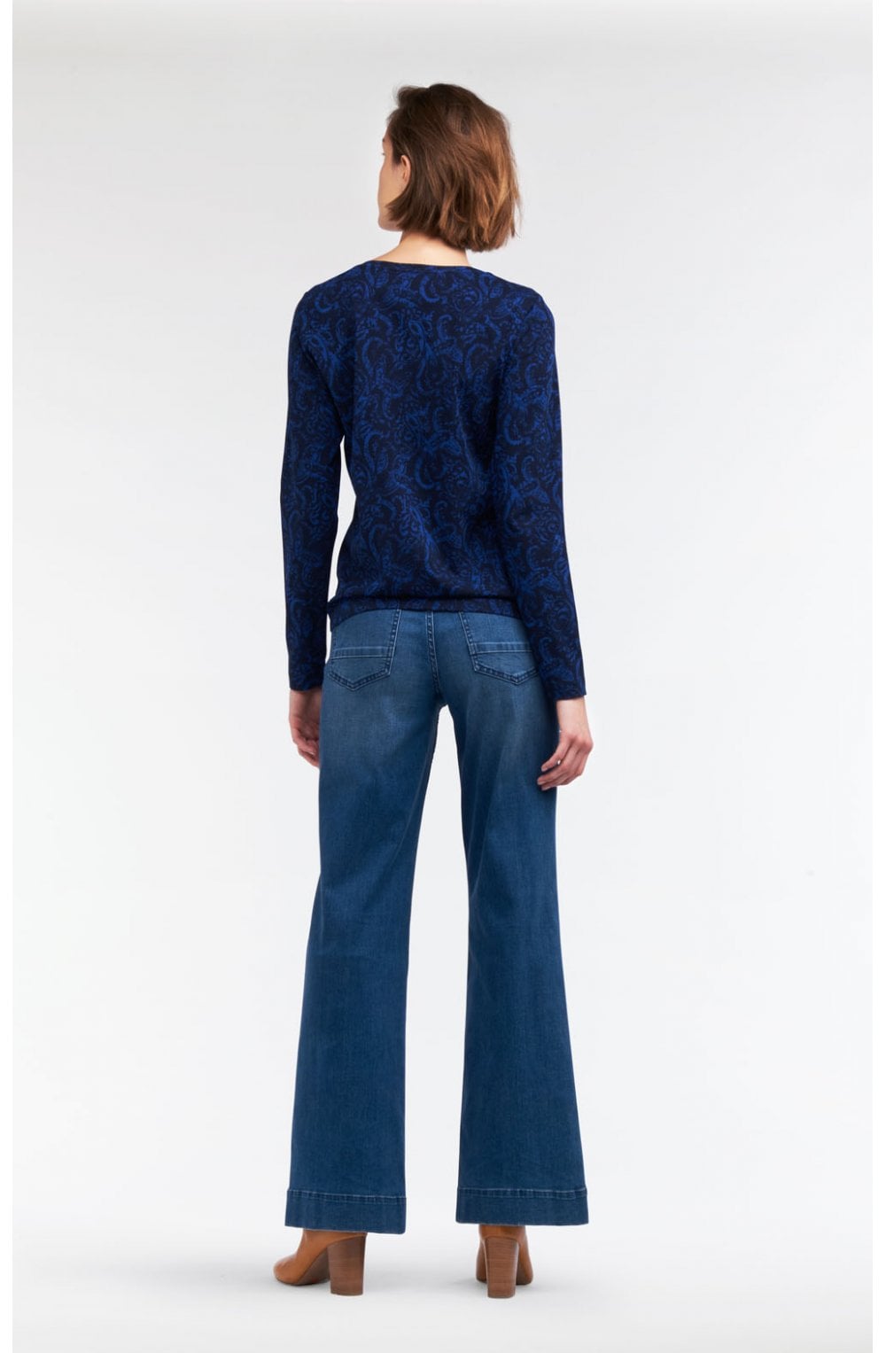 Merlin Blue Patterned Top