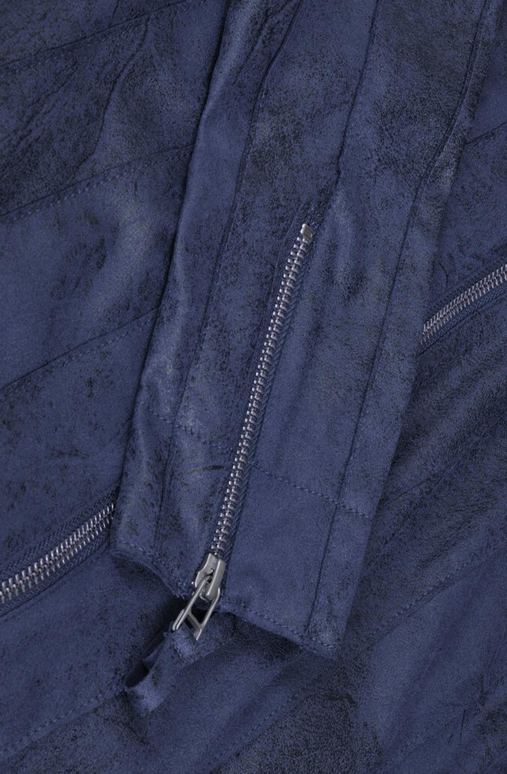 Midnight Blue Suede Effect Jacket