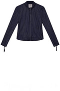 Midnight Blue Suede Effect Jacket