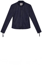 Midnight Blue Suede Effect Jacket