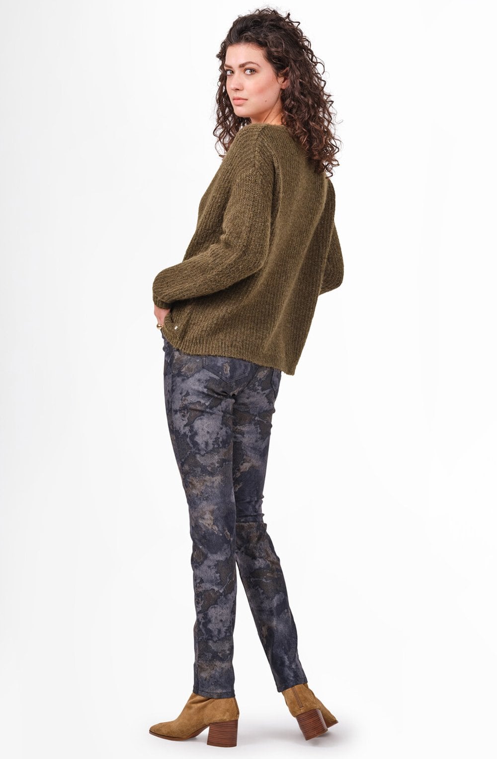 Military Green Knit Jumper