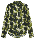 Military Olive Collared Blouse