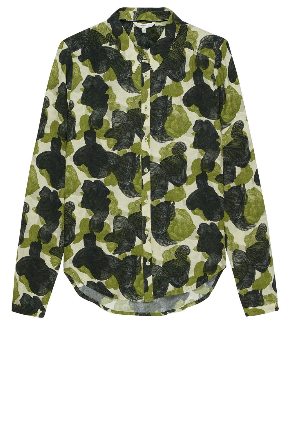 Military Olive Collared Blouse