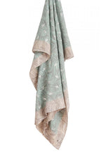Mint Green Leaf Print Scarf