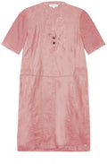 Misty Rose Linen Buttoned Dress