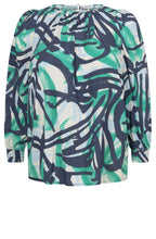 Moon Beam Ruched Neck Blouse
