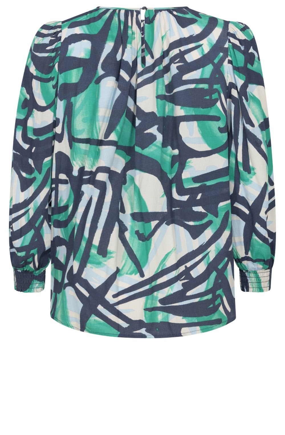 Moon Beam Ruched Neck Blouse