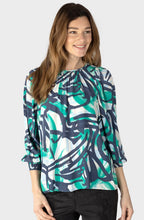 Moon Beam Ruched Neck Blouse