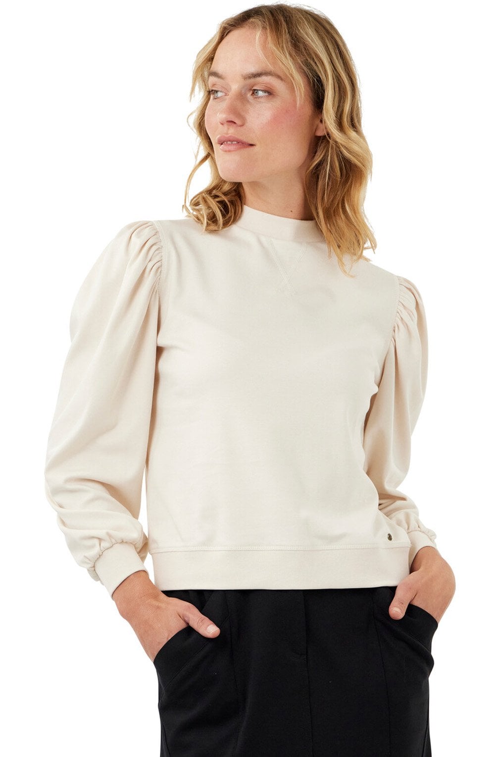 Moonbeam Ruched Shoulder Sweatshirt