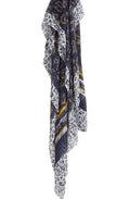 Navy Animal Print Scarf