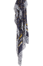 Navy Animal Print Scarf