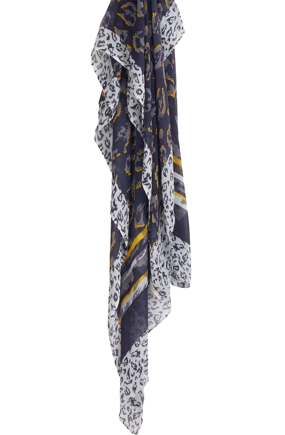 Navy Animal Print Scarf