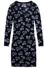 Navy Crushed Patterned Dress