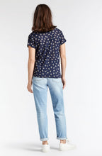Navy Floral Print T Shirt