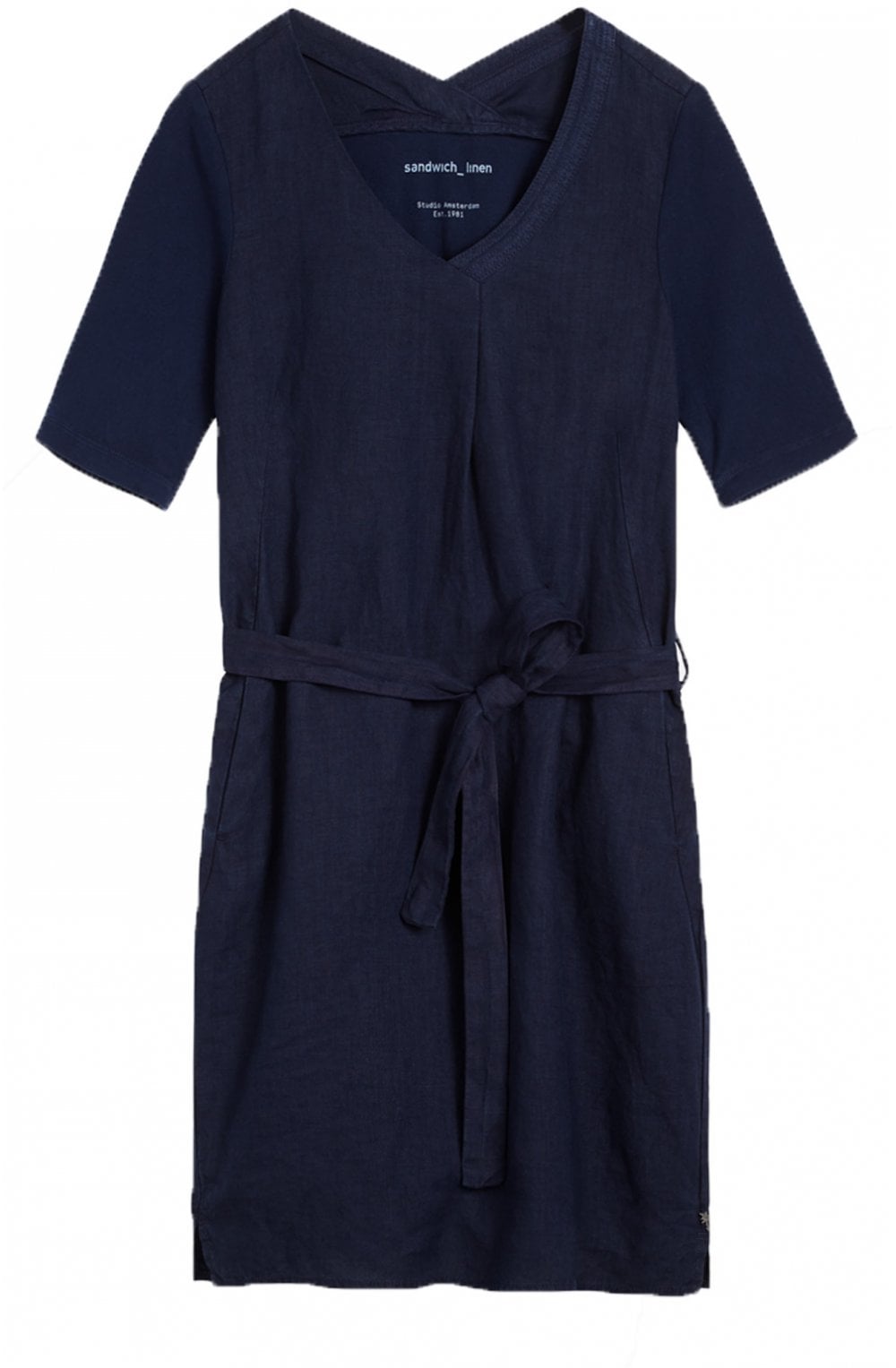 Navy Linen Dress