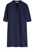 Navy Linen Dress