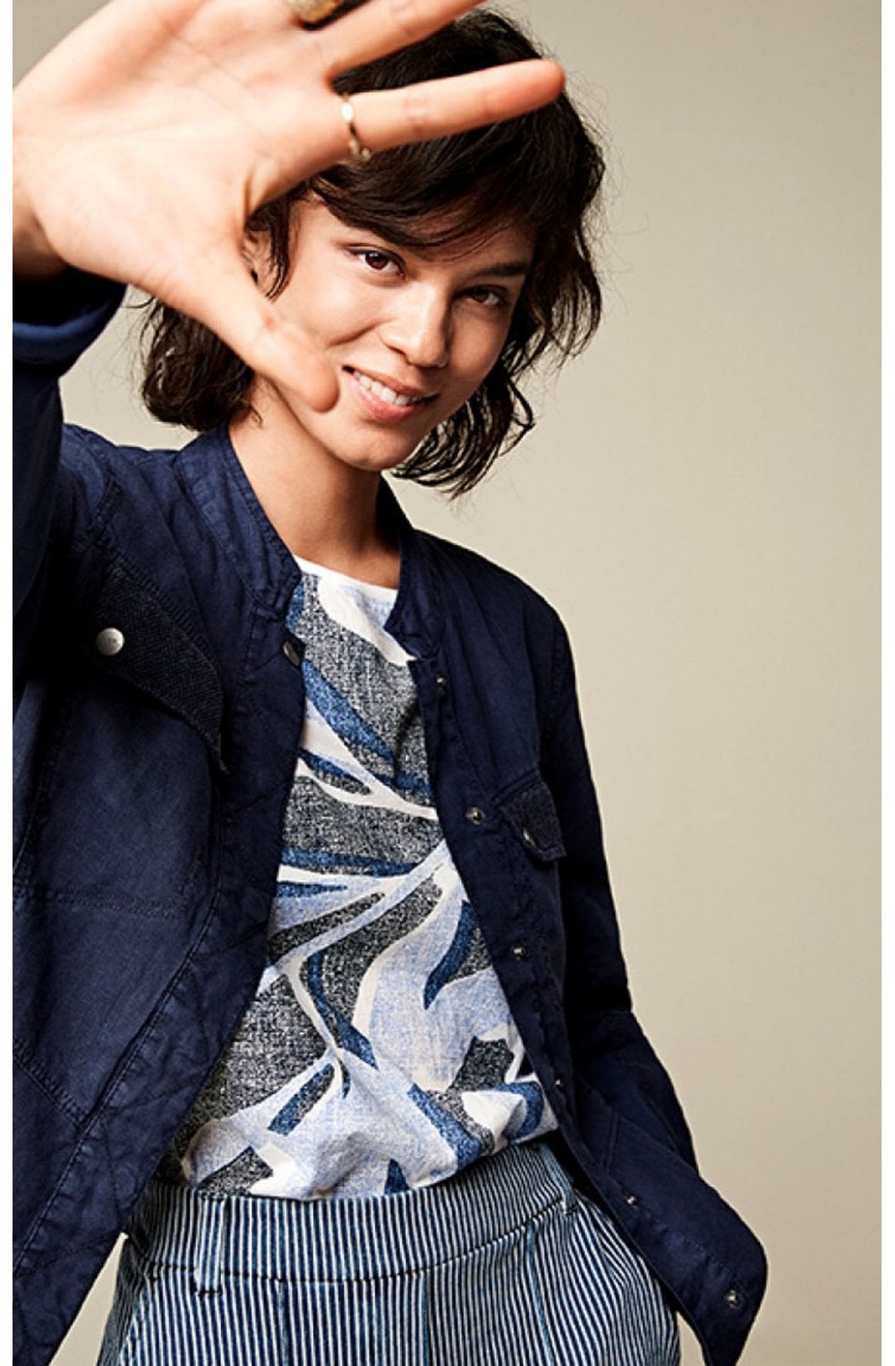 Navy Linen Jacket