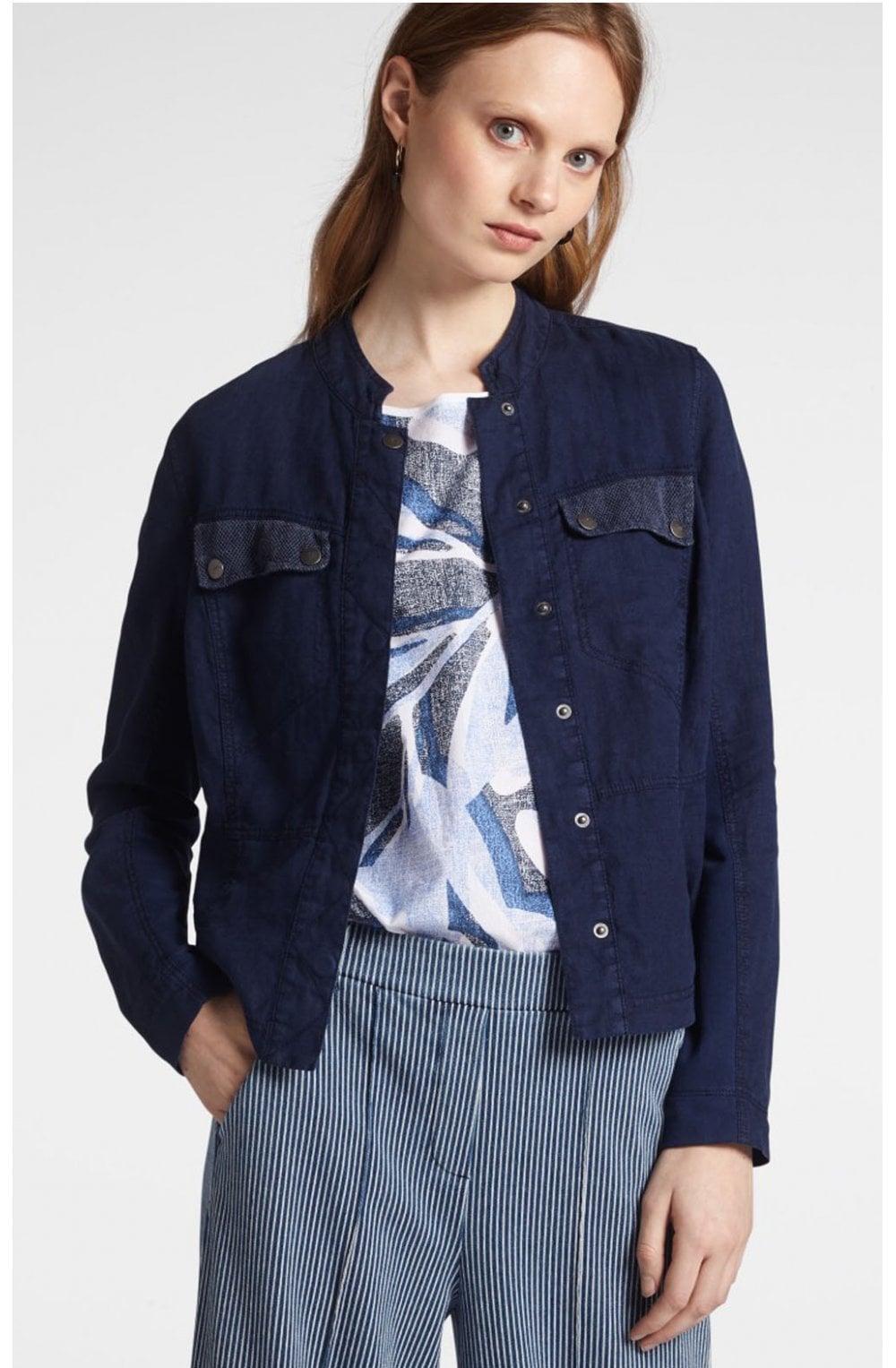 Navy Linen Jacket