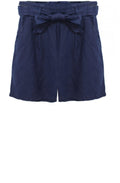 Navy Linen Shorts