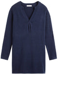 Navy Long Line Sweater