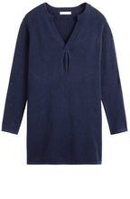 Navy Long Line Sweater
