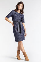 Navy Patterned Dress