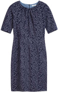 Navy Patterned Dress