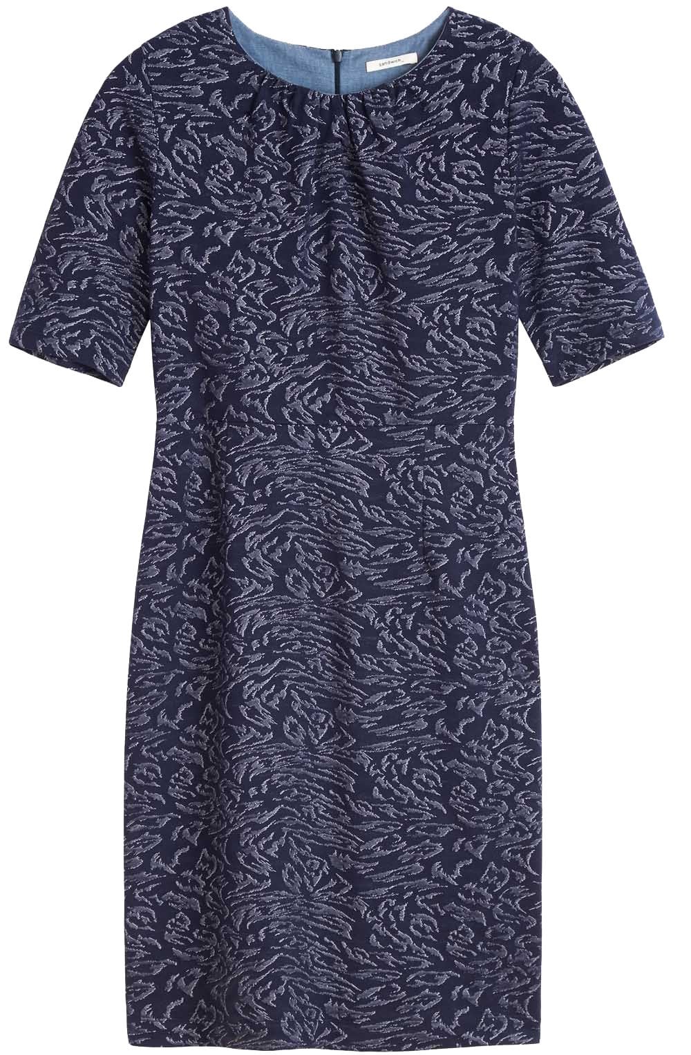 Navy Patterned Dress