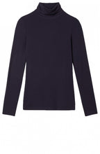 Navy Roll Neck Jersey Top
