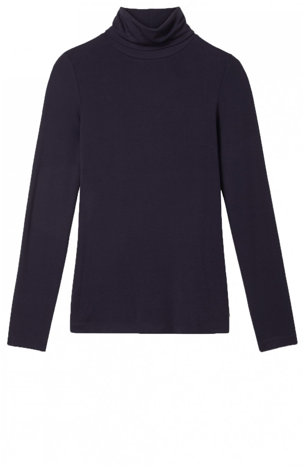 Navy Roll Neck Jersey Top