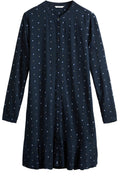 Navy Spot Print Shirt Dress