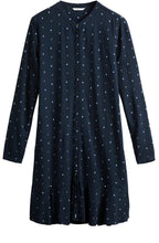 Navy Spot Print Shirt Dress