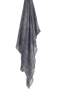 Navy Striped Effect Scarf