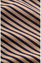 Navy & Tan Stripes Top