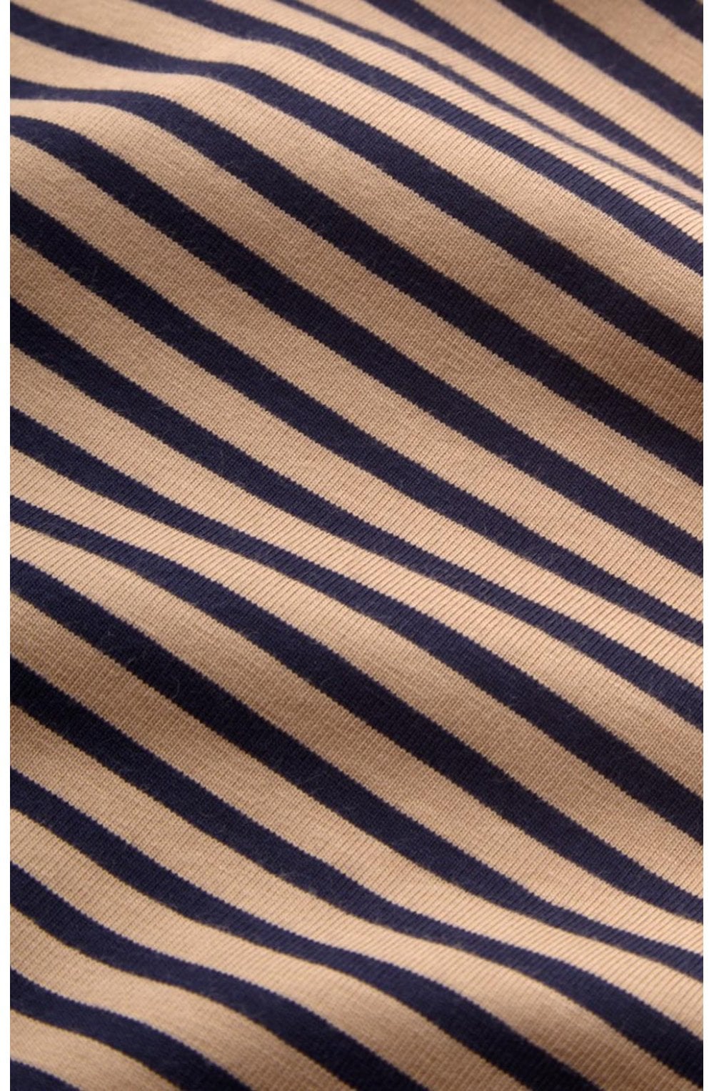 Navy & Tan Stripes Top