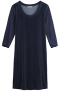Navy Valvet Front Dress