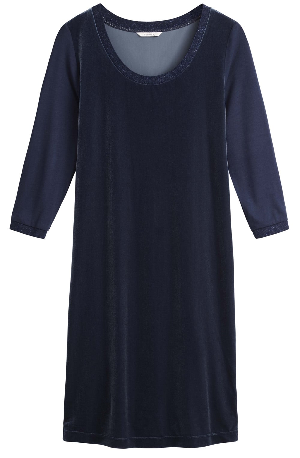 Navy Valvet Front Dress