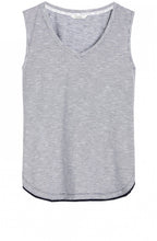 Navy & White Fine Striped Top