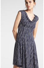 Navy & White Spot Print Dress