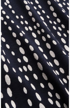 Navy & White Spot Print Dress