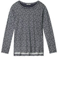 Navy & White Spot Top