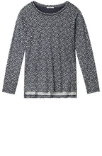 Navy & White Spot Top