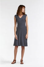 Navy & White Striped Dress