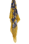 Navy & Yellow Floral Scarf