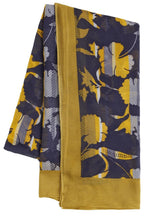 Navy & Yellow Floral Scarf