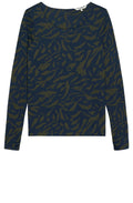 Night Sky and Khaki Bold Print Jersey Top