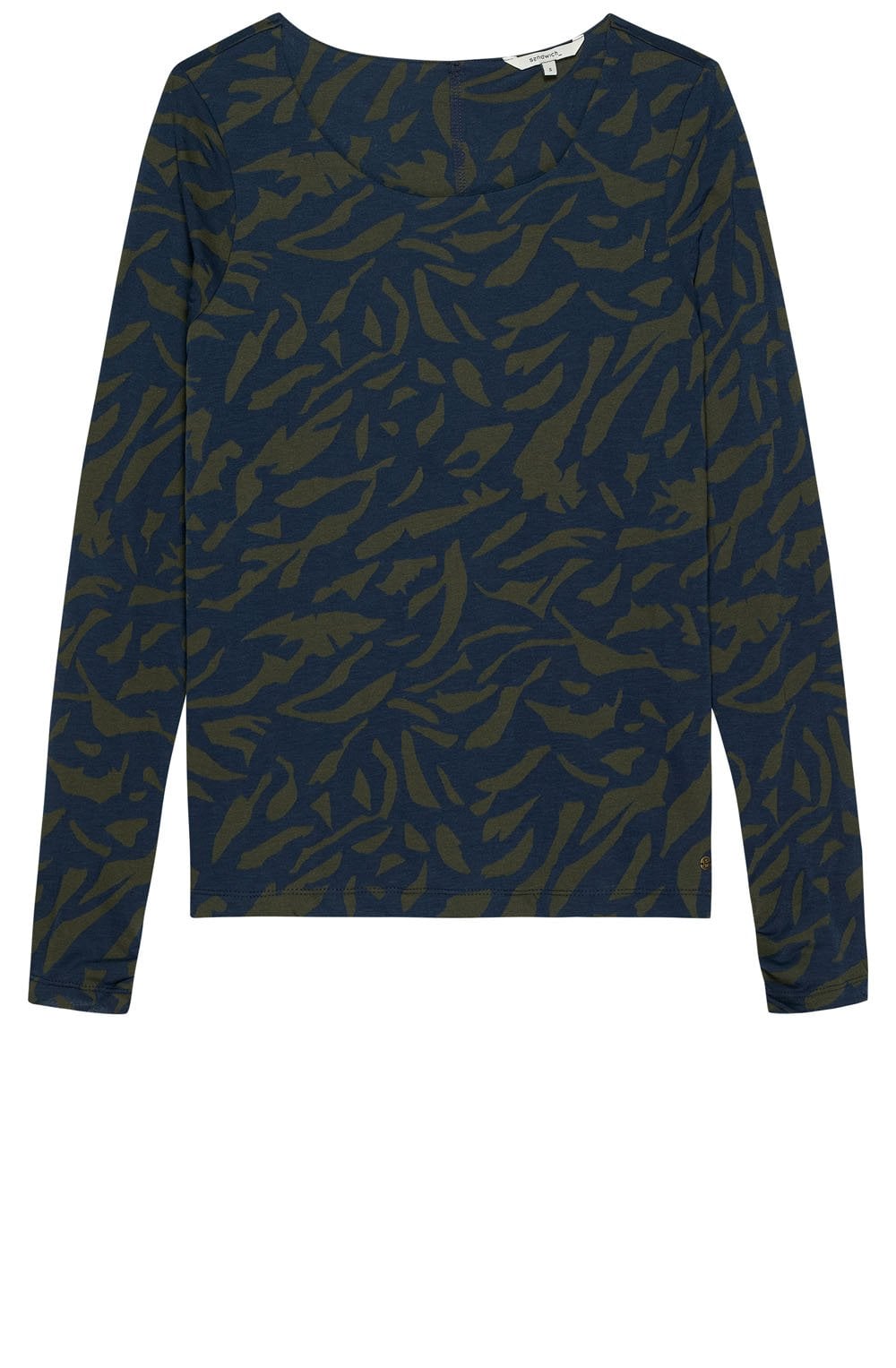 Night Sky and Khaki Bold Print Jersey Top