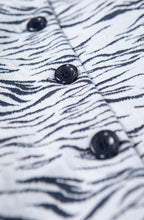 Night Sky And White Tiger Print Long Jacket