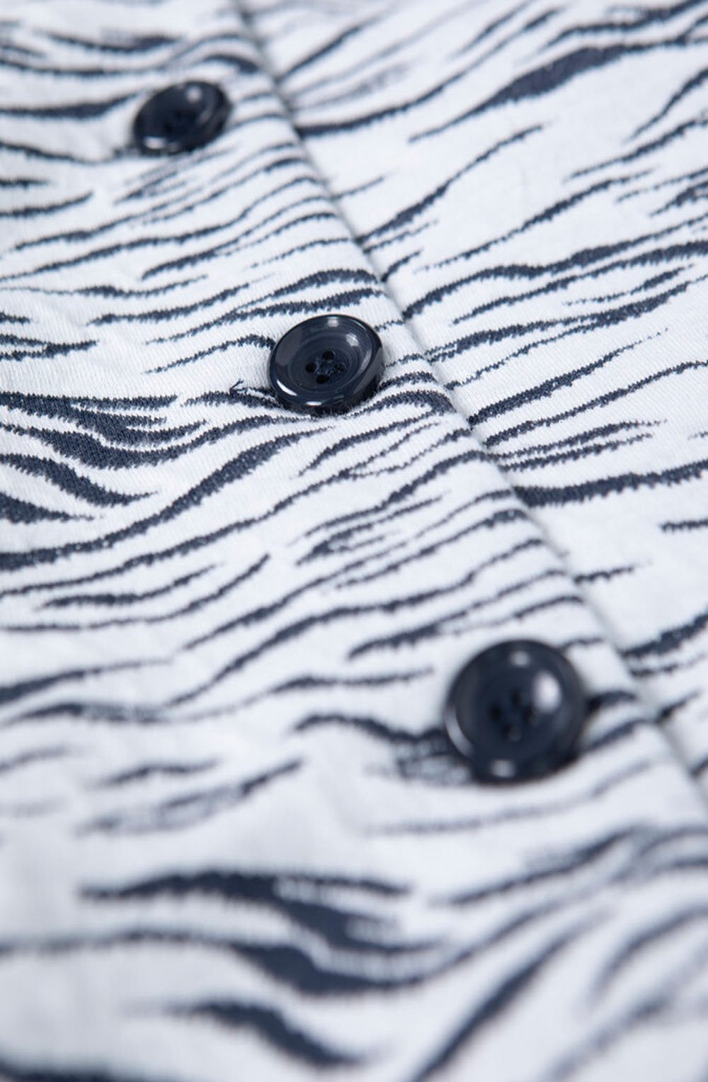 Night Sky And White Tiger Print Long Jacket